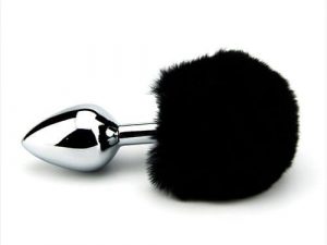 Furry Fantasy Black Bunny Tail Butt Plug