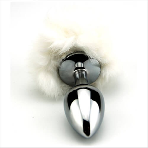 Furry Fantasy White Bunny Tail Butt Plug - Image 5