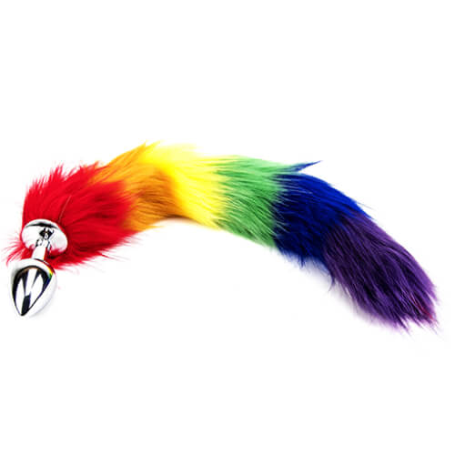 Furry Fantasy Rainbow Tail Butt Plug - Image 6