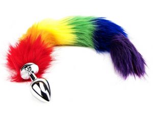 Furry Fantasy Rainbow Tail Butt Plug