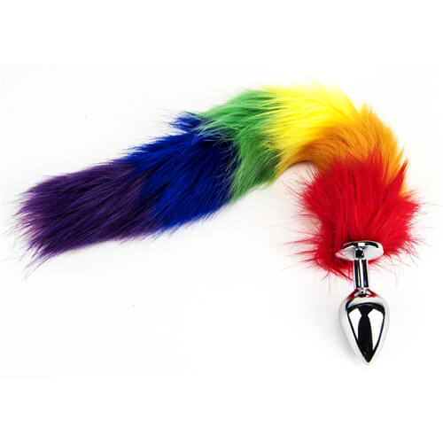 Furry Fantasy Rainbow Tail Butt Plug - Image 5
