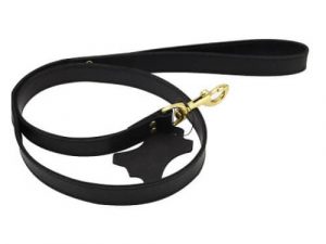 Bound Noir Nubuck Leather Leash