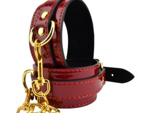 Bound to Please Red Ankle Cuffs