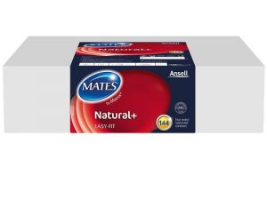 Mates Natural+ Condoms 144 Clinic Pack