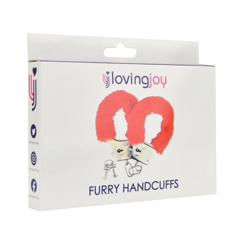 Loving Joy Furry Handcuffs Red - Image 5