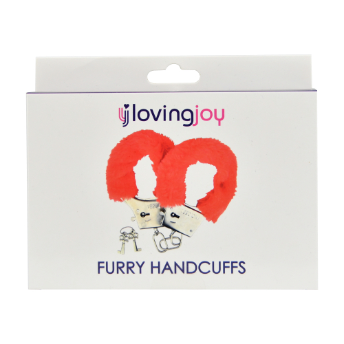 Loving Joy Furry Handcuffs Red - Image 3