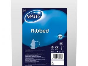 Mates Ribbed Condom BX144 Clinic Pack