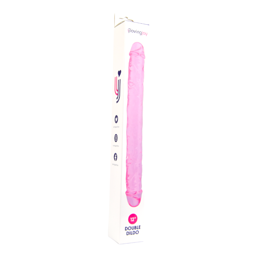 Loving Joy 12 Inch Double Dildo Pink - Image 9