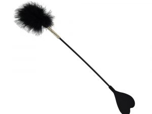 Bound to Please Silicone Heart Shaped Crop with Feather Tickler