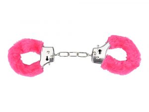 Bound to Play. Heavy Duty Furry Handcuffs Pink