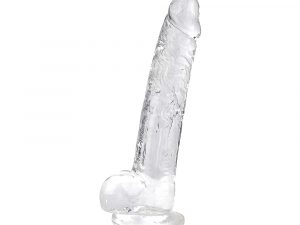 Loving Joy 9 Inch Dildo with Balls Clear