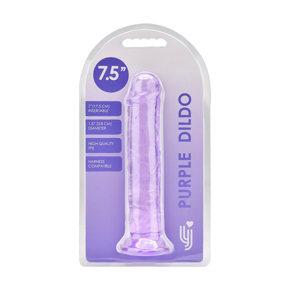 Loving Joy 7.5 Inch Suction Cup Dildo Purple - Image 7