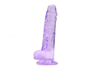 Loving Joy 7 Inch Dildo with Balls Purple
