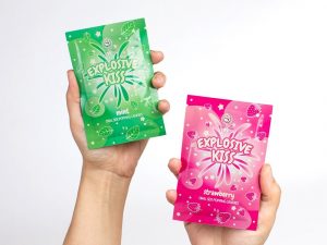 Explosive Kiss Popping Candies Strawberry Flavour