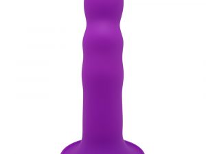 Adrien Lastic Cushioned Core Suction Cup Ribbed Silicone Dildo 7 Inch