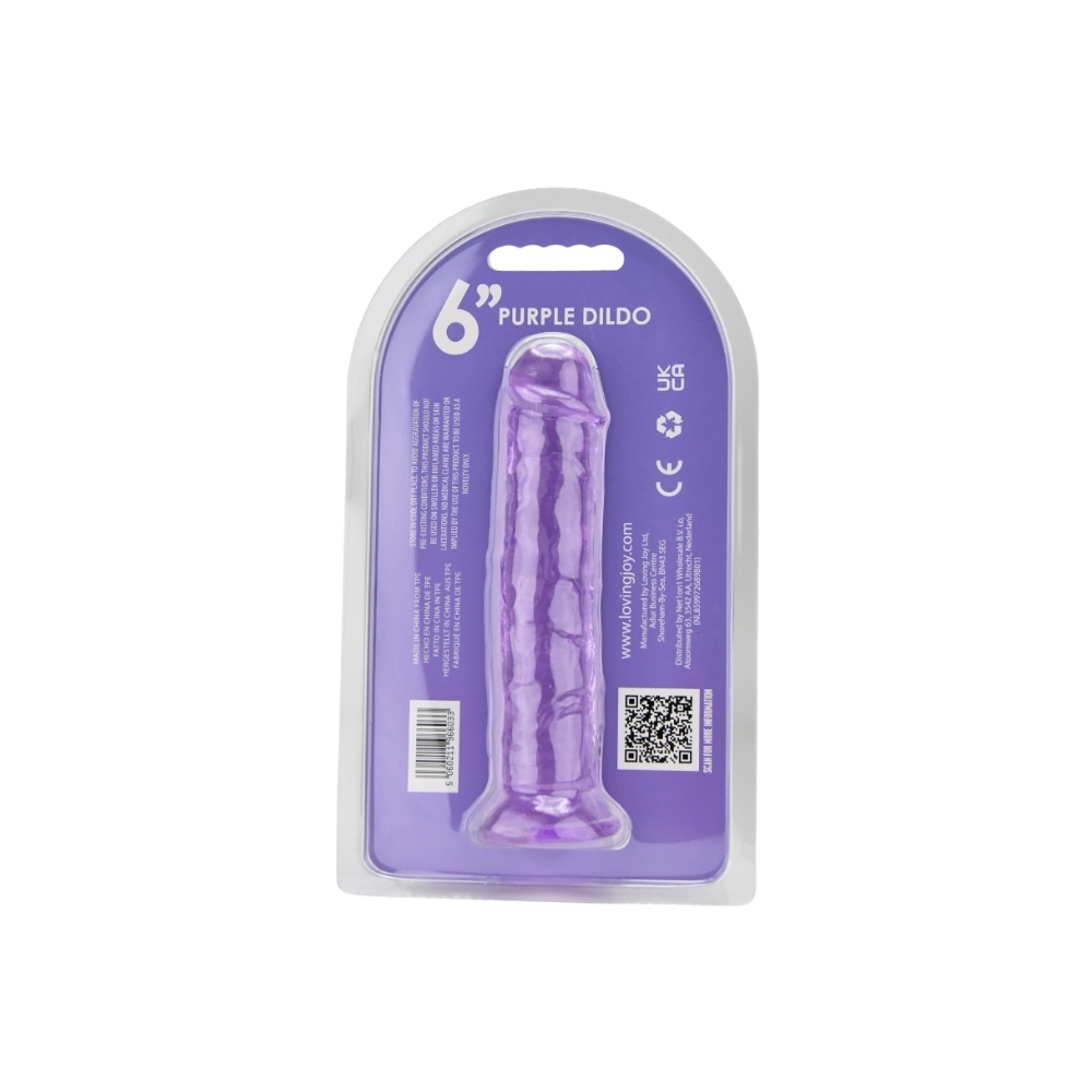 Loving Joy 6 Inch Suction Cup Dildo Purple - Image 7