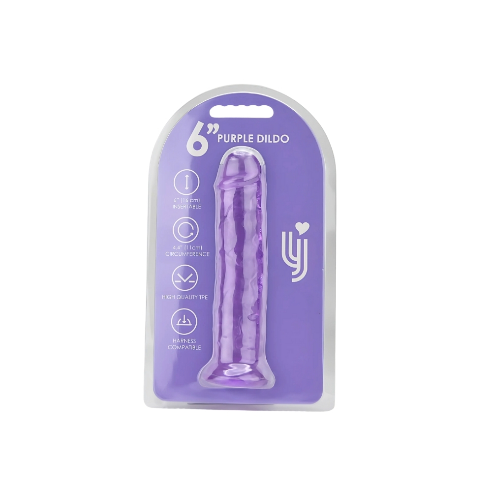 Loving Joy 6 Inch Suction Cup Dildo Purple - Image 6