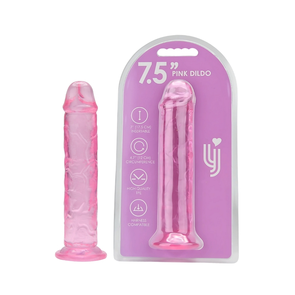 Loving Joy 7.5 Inch Suction Cup Dildo Pink - Image 5