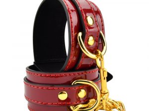 Bound to Please Red Wrist Cuffs