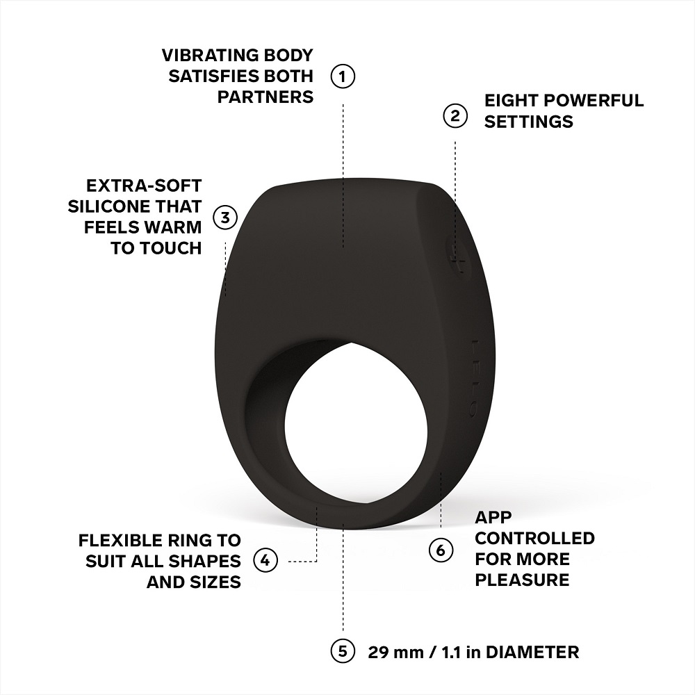 LELO Tor 3 App Controlled Cock Ring Black - Image 4