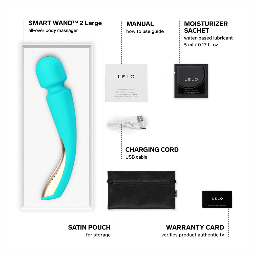 LELO Smart Wand 2 Large Aqua - Image 8