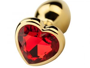 Precious Metals Heart Shaped Butt Plug-Gold