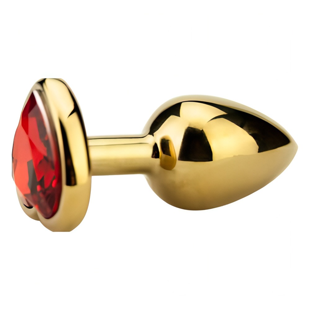 Precious Metals Heart Shaped Butt Plug-Gold - Image 5