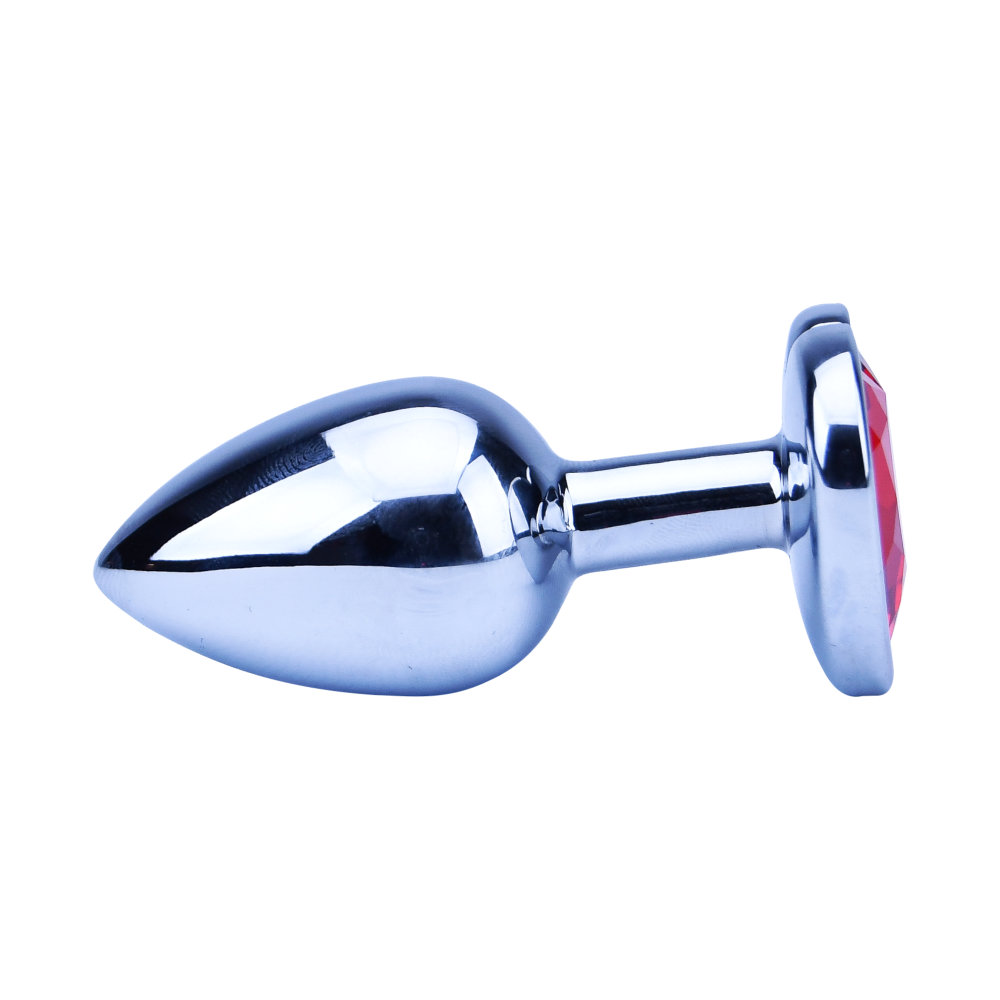 Precious Metals Heart Shaped Butt Plug-Silver - Image 4