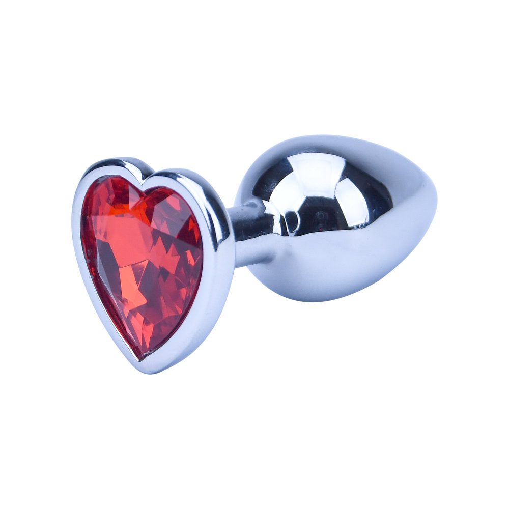 Precious Metals Heart Shaped Butt Plug-Silver - Image 5