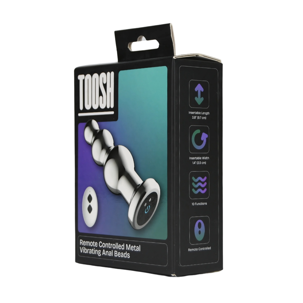 Toosh Remote Controlled Metal Vibrating Anal Beads - Image 9