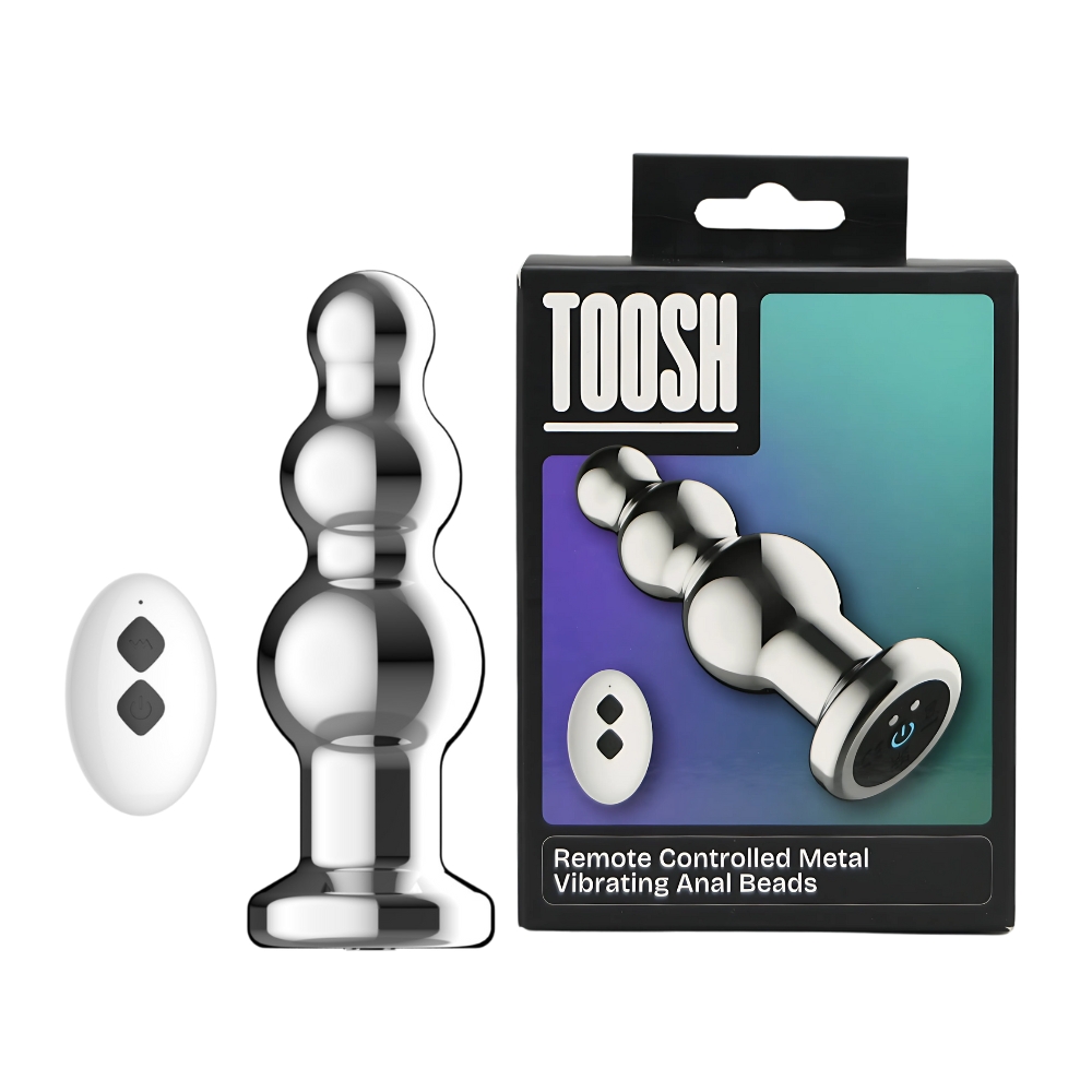 Toosh Remote Controlled Metal Vibrating Anal Beads - Image 10
