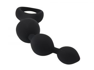 Loving Joy Triple Ripple Anal Beads-Black