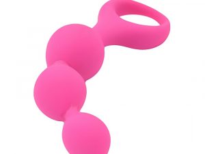 Loving Joy Triple Ripple Anal Beads-Pink