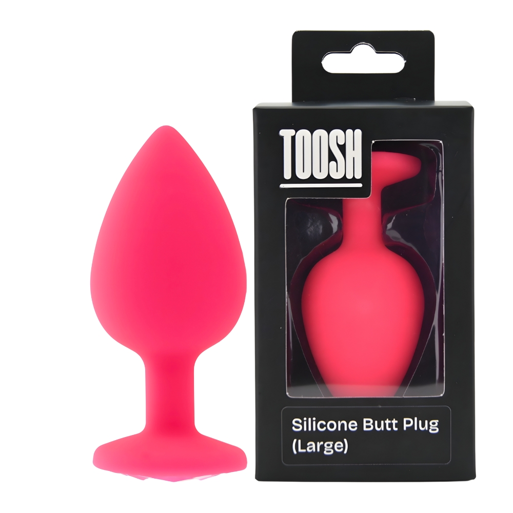 Toosh Pink Silicone Butt Plug Large - Image 10