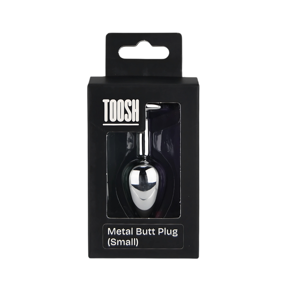 Toosh Silver Metal Butt Plug Small Pink Stone - Image 9
