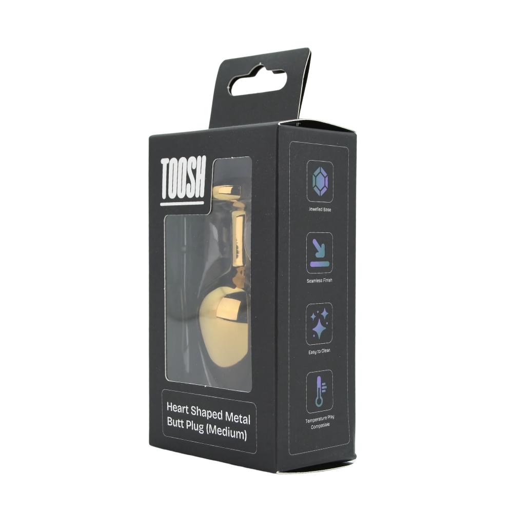 Toosh Heart Shaped Gold with Red Stone Medium - Image 9