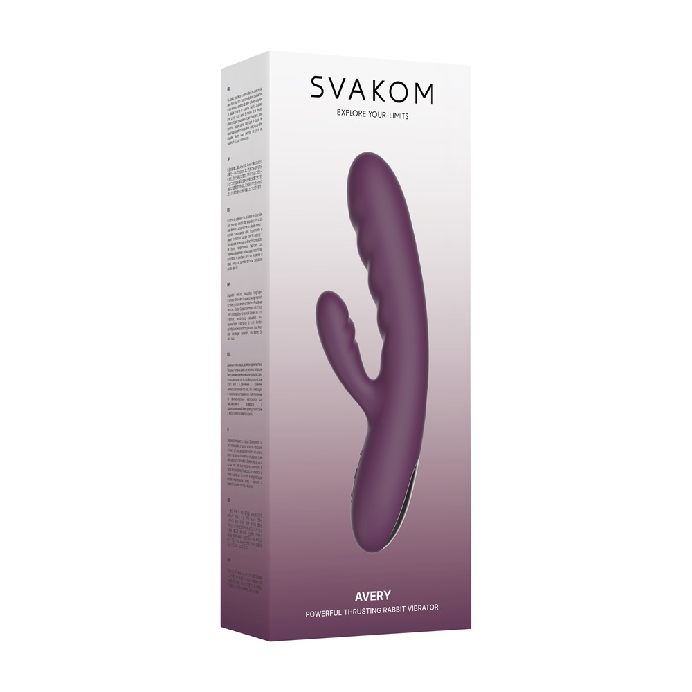 Svakom Avery Thrusting Vibrator with Clitoral Stimulator - Image 7