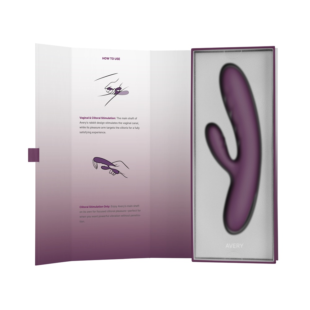 Svakom Avery Thrusting Vibrator with Clitoral Stimulator - Image 9