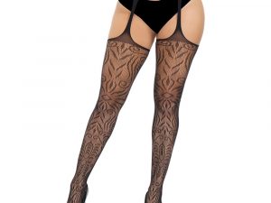 Lace by LJ Plus Size Suspender Pantyhose