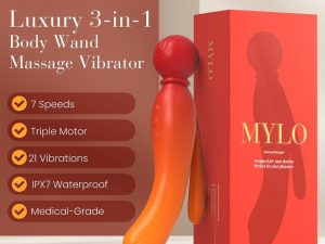 MYLO 3-in-1 Body Wand Massager Fire