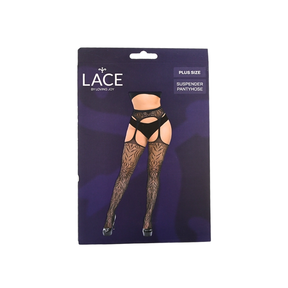 Lace by LJ Plus Size Suspender Pantyhose - Image 8