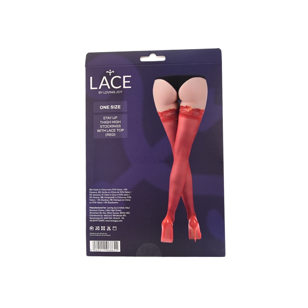Lace by LJ Stay Up Thigh High Stockings with Lace Top - Image 10