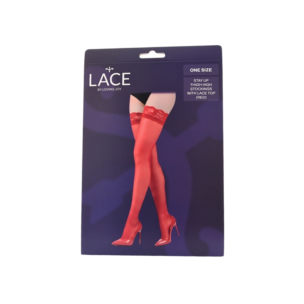 Lace by LJ Stay Up Thigh High Stockings with Lace Top - Image 9