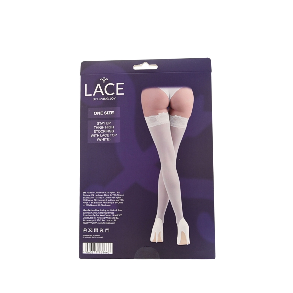 Lace by LJ Stay Up Thigh High Stockings with Lace Top - Image 15