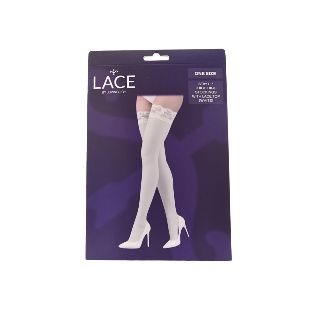 Lace by LJ Stay Up Thigh High Stockings with Lace Top - Image 14
