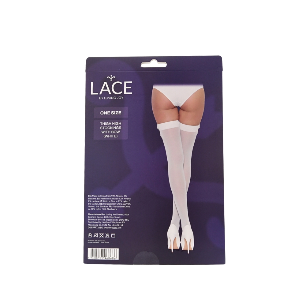 Lace by LJ Thigh High Stockings with Bow - Image 8