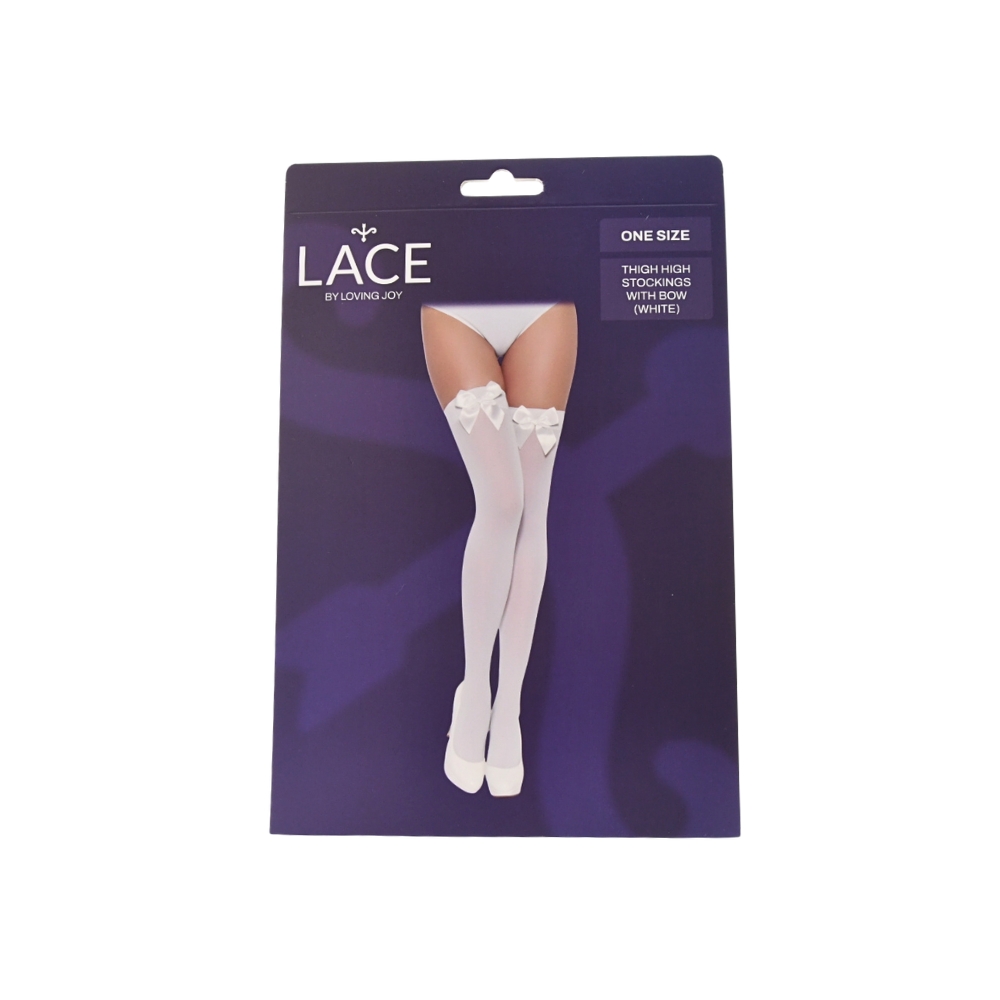 Lace by LJ Thigh High Stockings with Bow - Image 7
