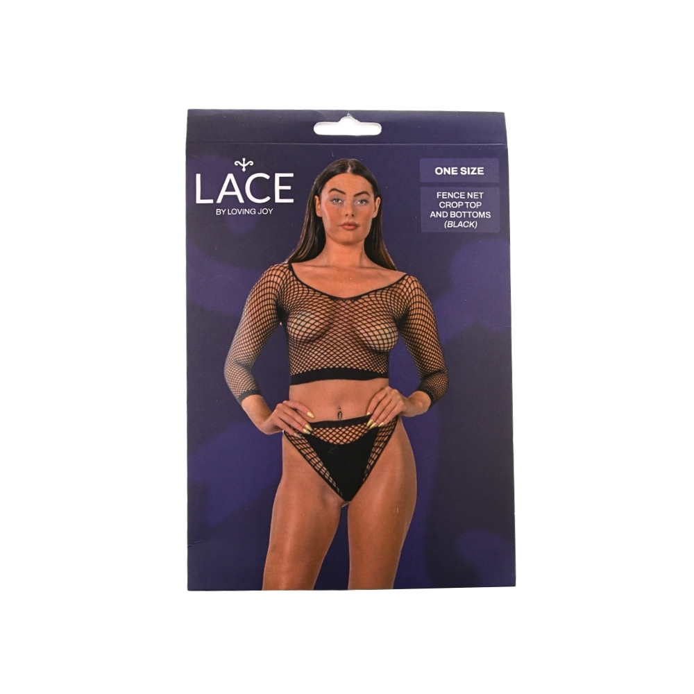 Lace by LJ Fence Net Crop Top and Bottoms - Image 6