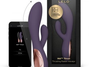 LELO Ina Thrust Thrusting Rabbit Vibrator Purple Twilight